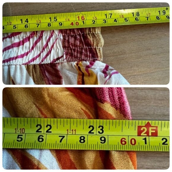 True Destination Womens Wide Leg Resort Pants XTRA-LARGE Orange Palm - Picture 7 of 8